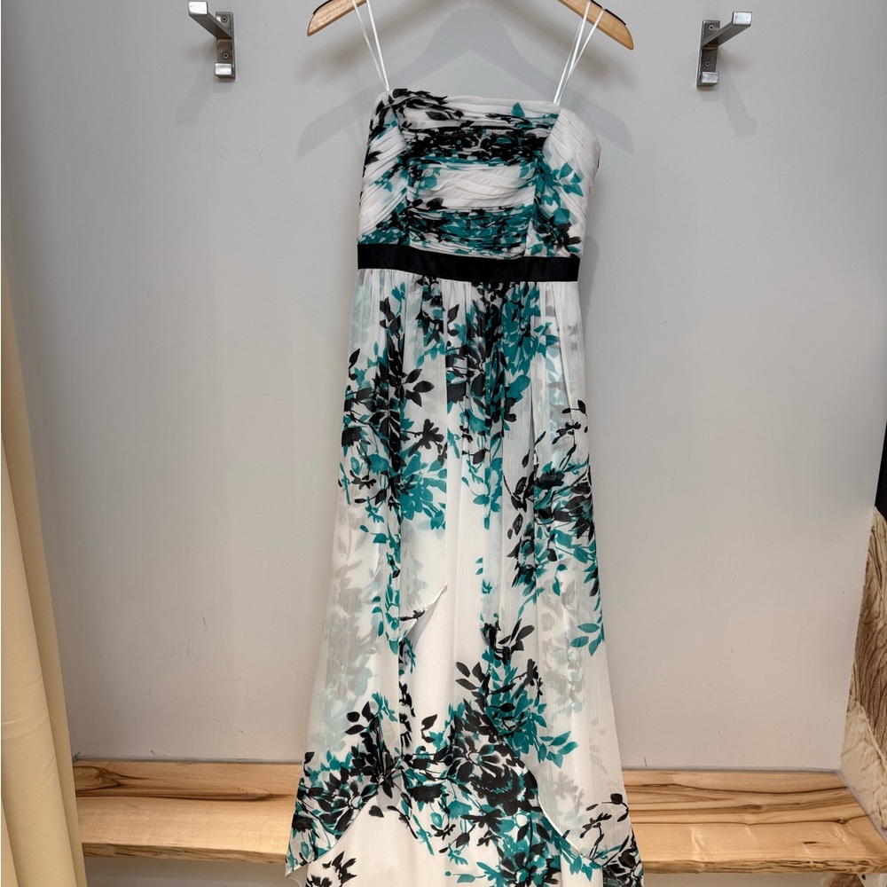 Max & Cleo Black and Teal Floral Maxi Dress